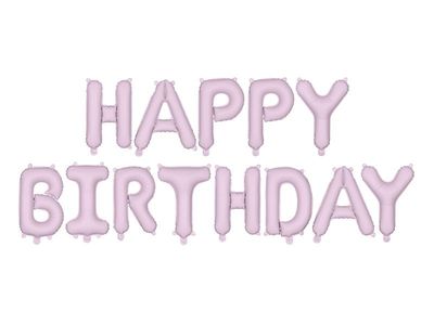 GUIRLANDE DE BALLONS "HAPPY BIRTHDAY" LILA 3.40Mx35CM