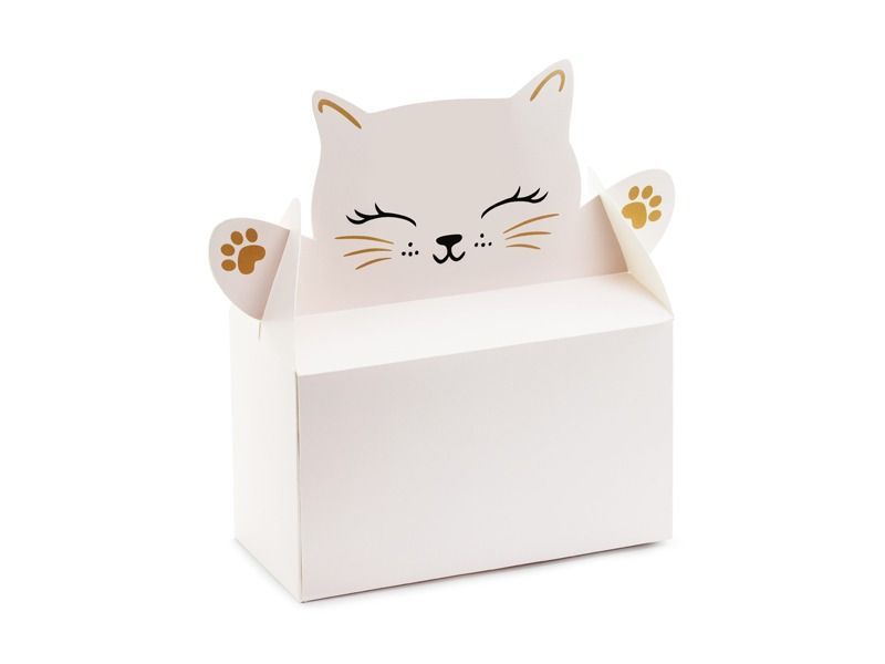 BOITE A GATEAU 2 PARTS CHAT 19.5x8x19CM (x6)