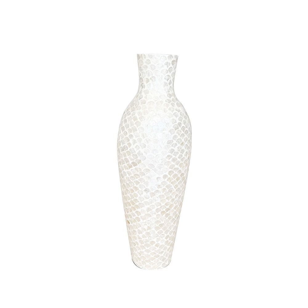 VASE BLANC NACRE 70CM