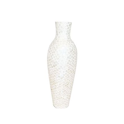 VASE BLANC NACRE 70CM