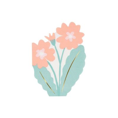 SERVIETTE DECOUPE FLEUR DE PRINTEMPS 12.4x16.5CM (x16)