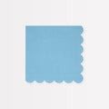 SERVIETTE COCKTAIL BLEUET BORD BISCUIT 25CM (x16)