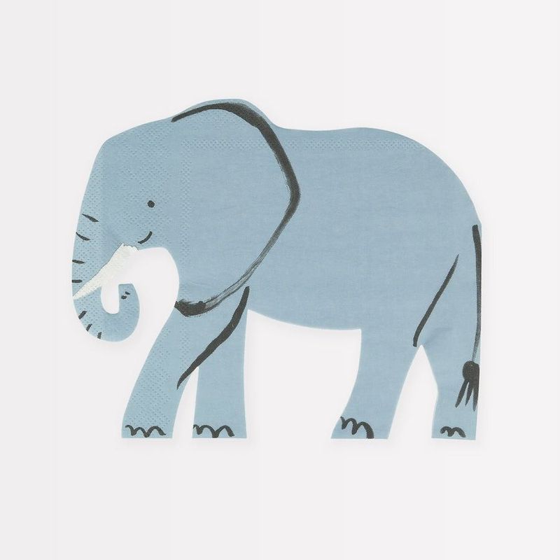 SERVIETTE FORME ELEPHANT 18x14CM (x16)