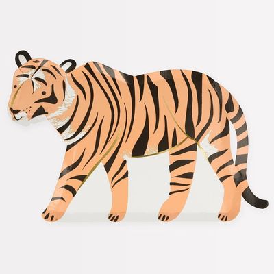ASSIETTE FORME TIGRE 29x19CM (x8)