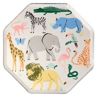 ASSIETTE OCTO ANIMAUX SAFARI 26CM (x8)