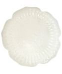 ASSIETTE DE PRESENTATION EN PORCELAINE BLANCHE FLORALE 33CM