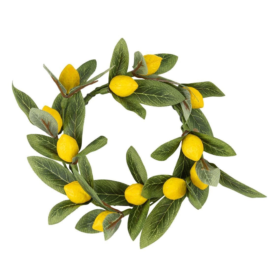 COURONNE DE CITRONS ET FEUILLAGE 14CM