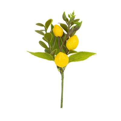 BRANCHE DE CITRONS ET FEUILLAGE 13.5CM