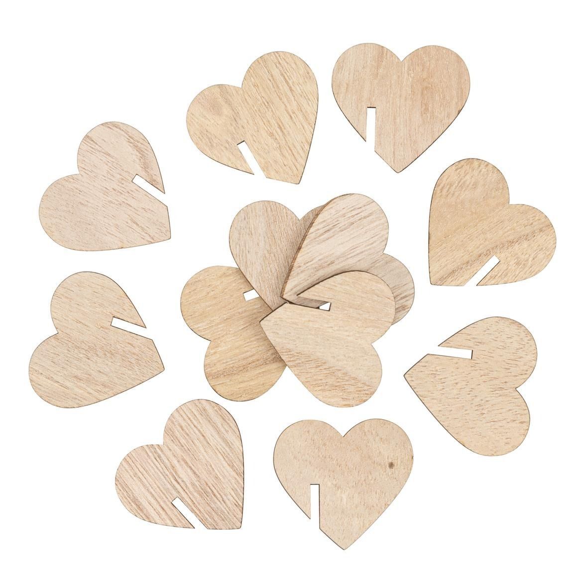 MARQUE VERRE COEUR BOIS 4.5x4CM (x12)