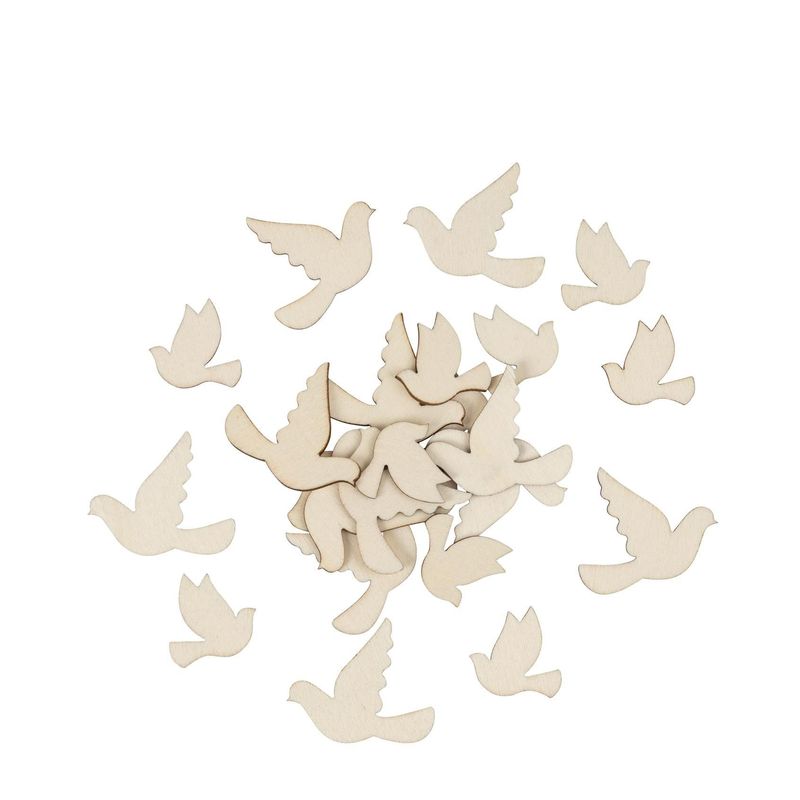 CONFETTIS COLOMBE BOIS 2.3 A 3.7CM (x24)