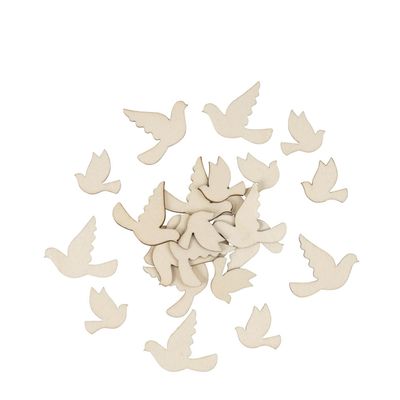 CONFETTIS COLOMBE BOIS 2.3 A 3.7CM (x24)