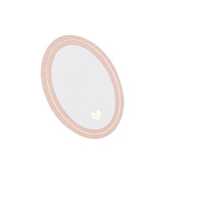 MARQUE PLACE MEDAILLON BLANC ROSE ET OR 5x6.7CM (x10)