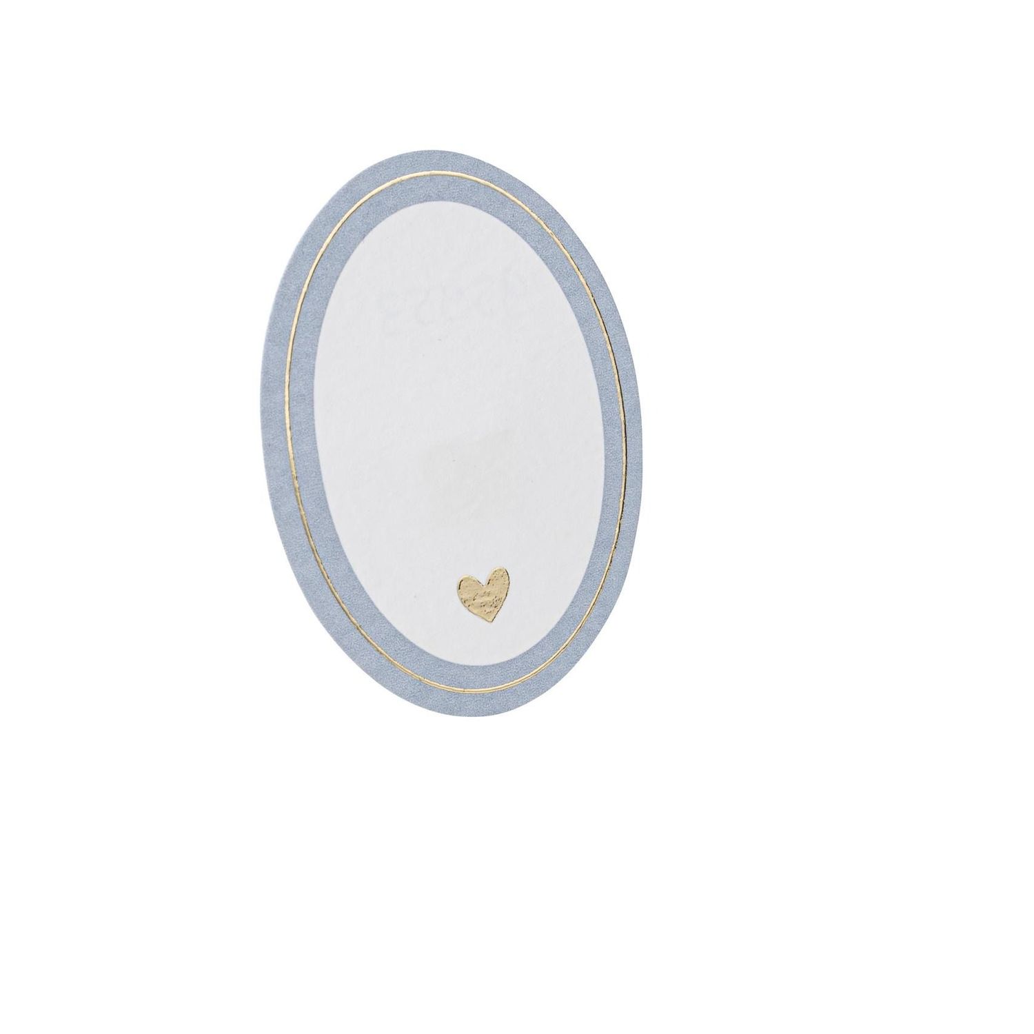 MARQUE PLACE MEDAILLON BLANC BLEU ET OR 5x6.7CM (x10)