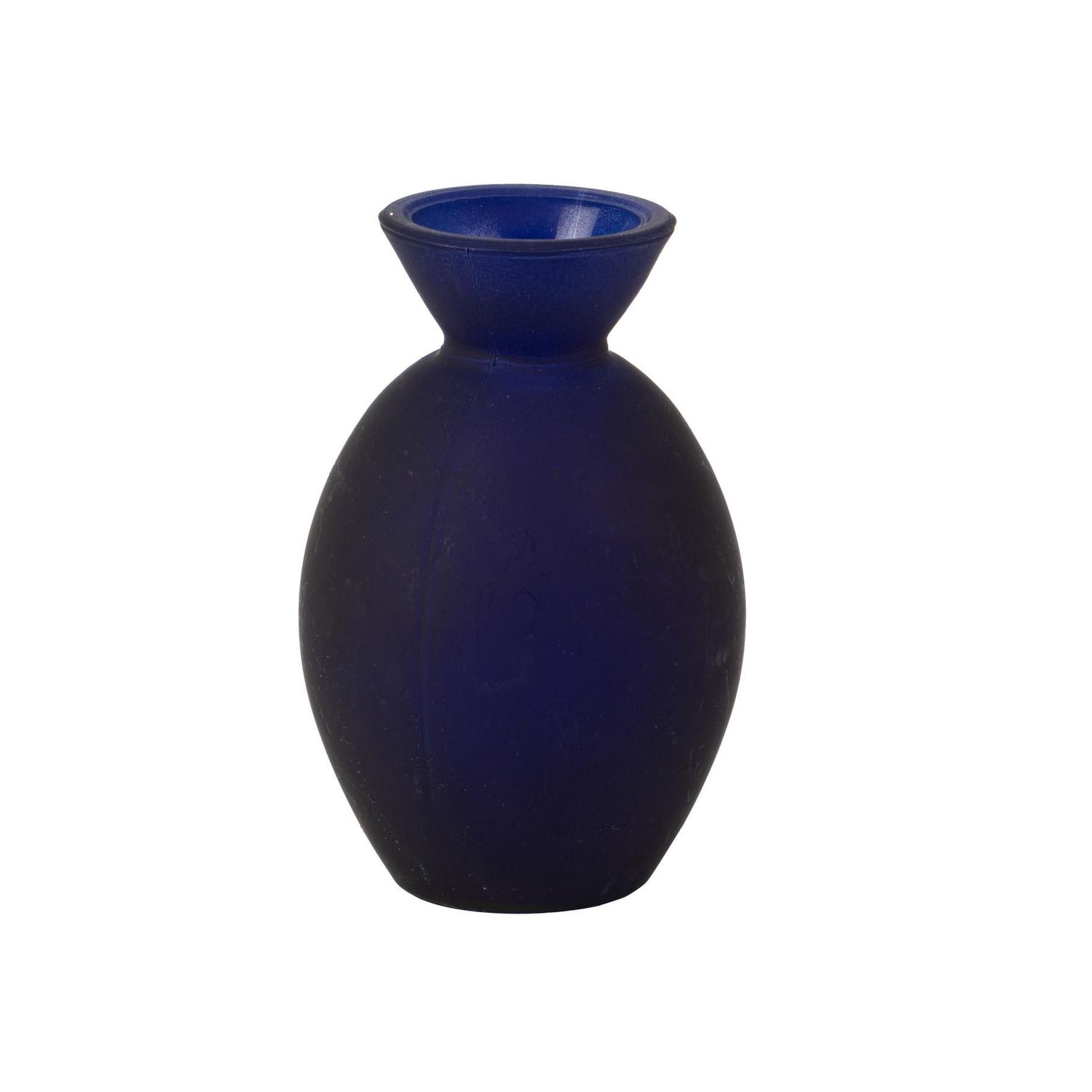 VASE NOAM VERRE BLEU ROI 7x10.5CM