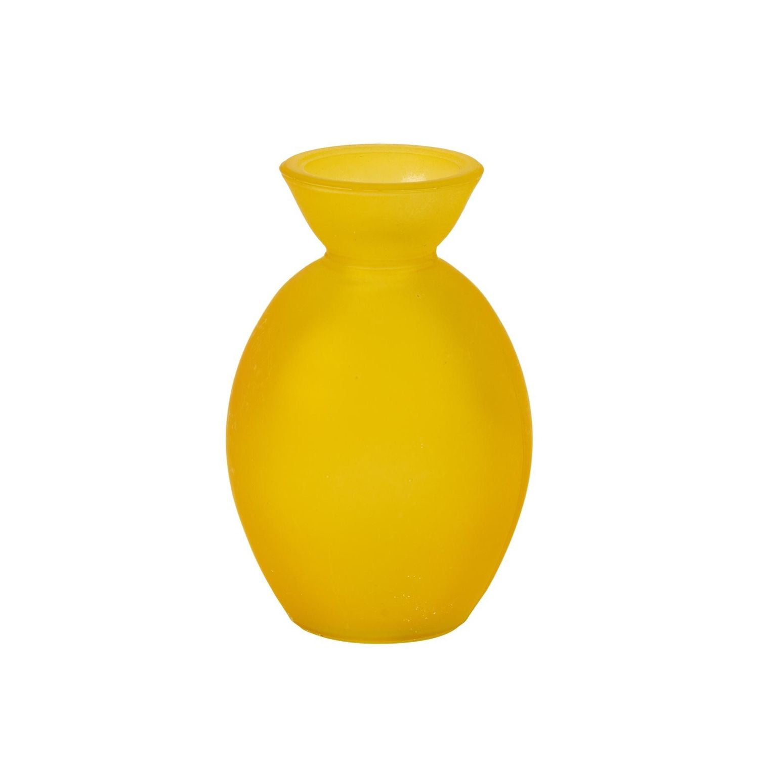 VASE NOAM VERRE JAUNE 7x10.5CM
