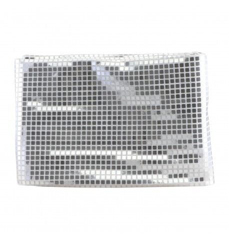 NAPPE PLIEE EFFET BOULE A FACETTE ARGENT 1.40x2.40M