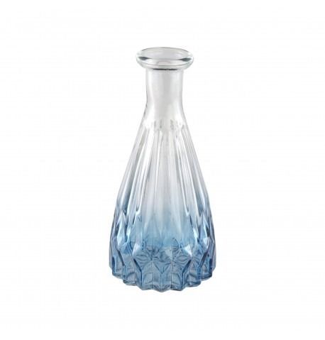 VASE ALEXANDRINE VERRE DEGRADE BLEU 7x14.5CM
