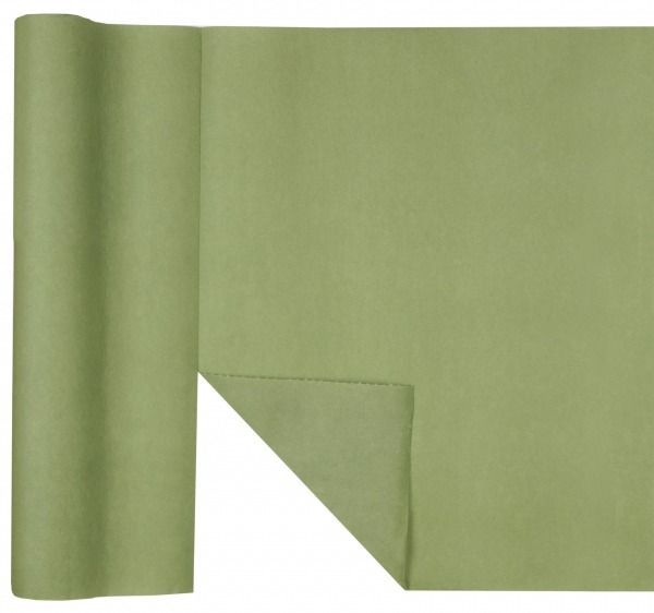 CHEMIN DE TABLE AIRLAID SAUGE PREDECOUPE 40CMx4.80M