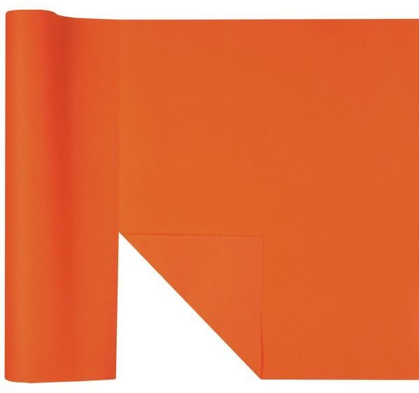 CHEMIN DE TABLE AIRLAID ORANGE PREDECOUPE 40CMx4.80M