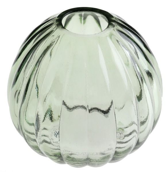 VASE BOULE VERRE VERT 8.5x7CM