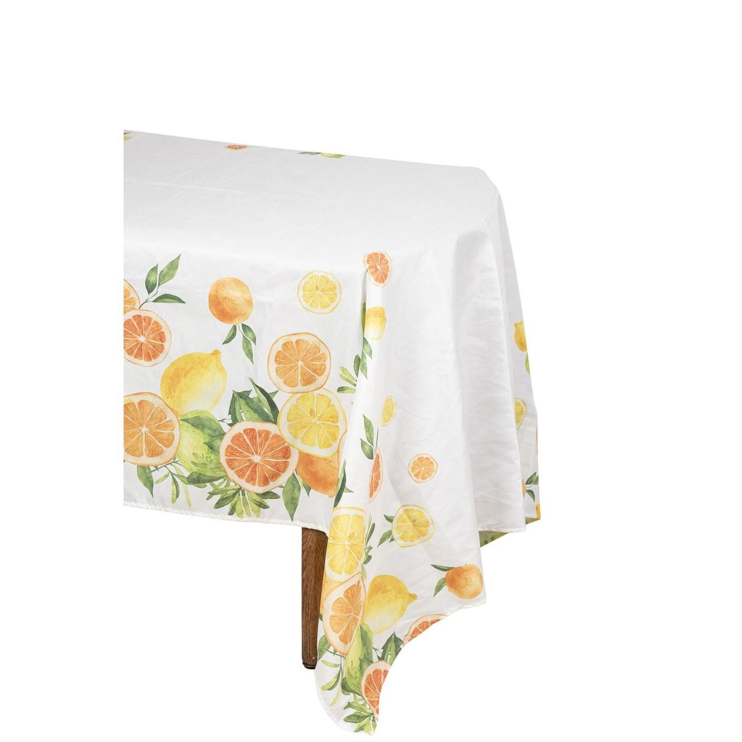 NAPPE TISSU FIZZ AGRUMES CREME ORANGE ET JAUNE 1.40x2.40M