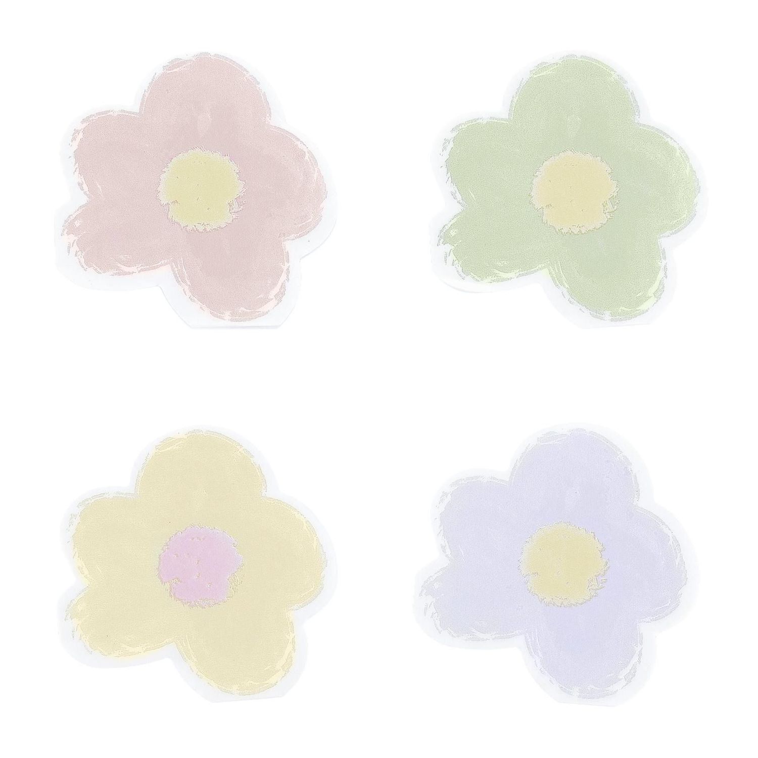 SERVIETTE COCKTAIL FORME FLEUR PASTEL ASSORTIS 26CM (x20)