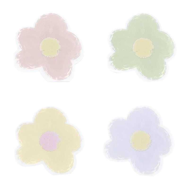 SERVIETTE COCKTAIL FORME FLEUR PASTEL ASSORTIS 26CM (x20)