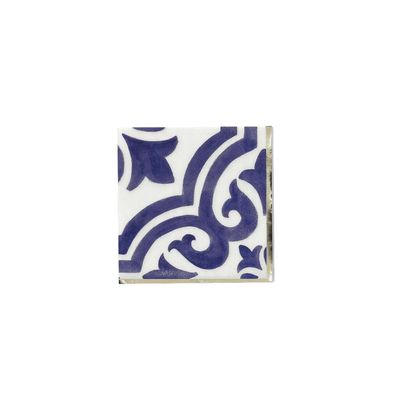 SERVIETTE COCKTAIL DOLCE VITA BLEU, BLANC ET OR 24CM (x20)