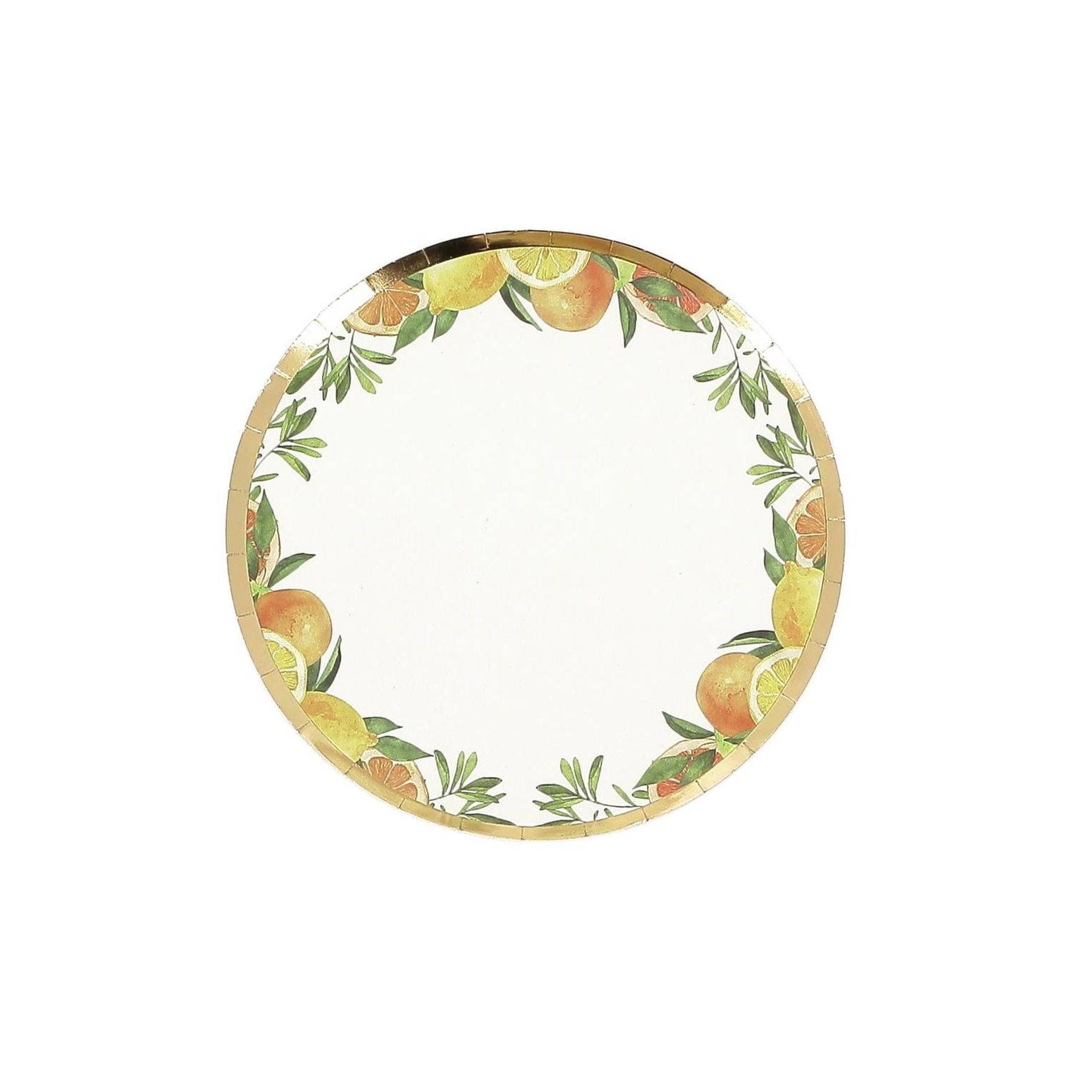 ASSIETTE FIZZ AGRUMES CREME, ORANGE, JAUNE ET OR 18CM (x8)