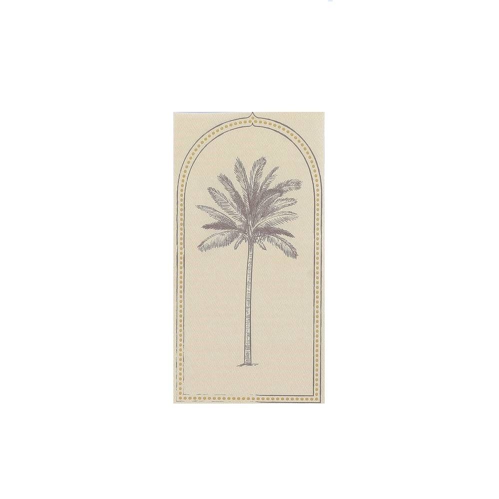 SERVIETTE PILEE CREME PALMIER CHOCOLAT 20x40CM (x16)