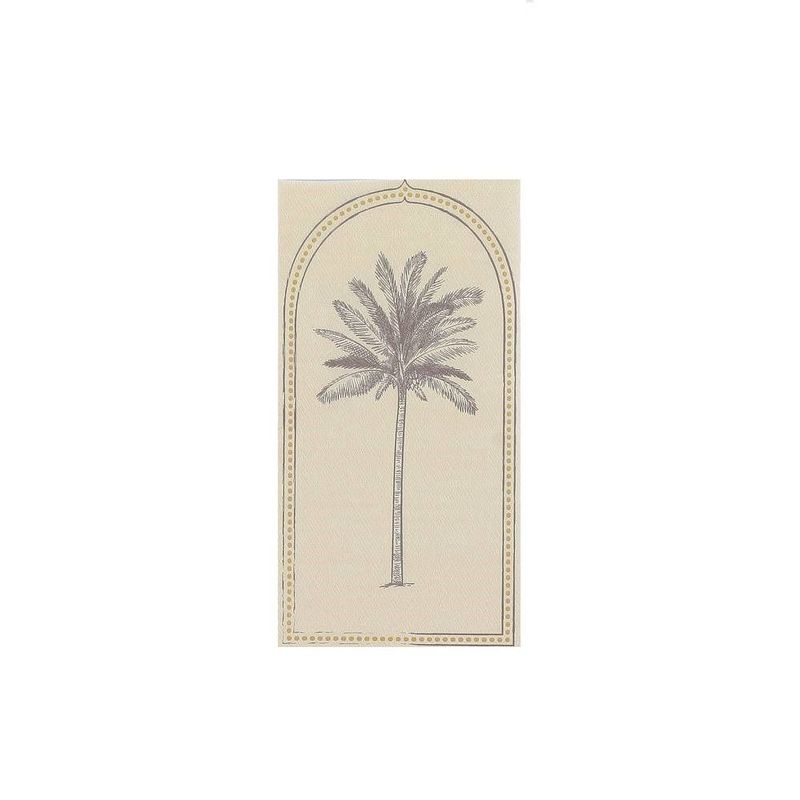 SERVIETTE PILEE CREME PALMIER CHOCOLAT 20x40CM (x16)