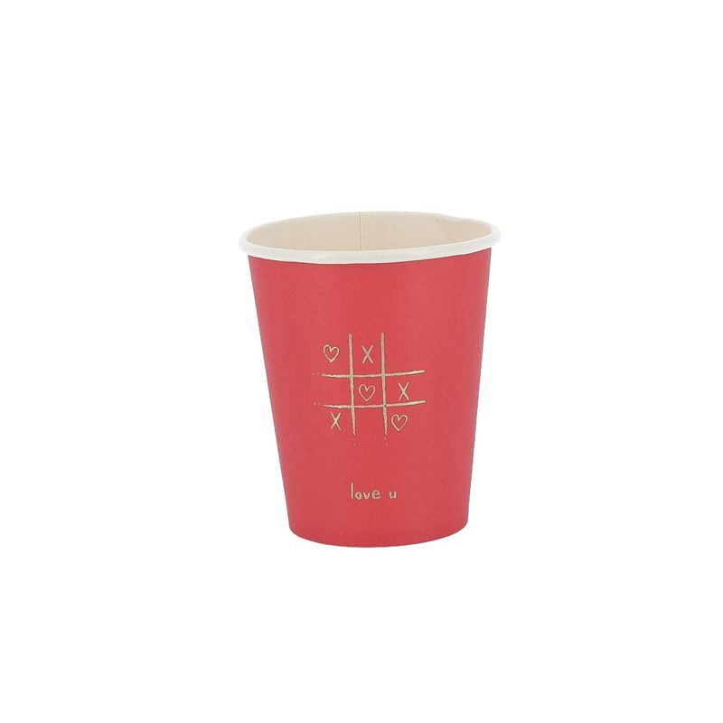 GOBELET LOVELY TIME ROUGE ET OR 25CL (x8)