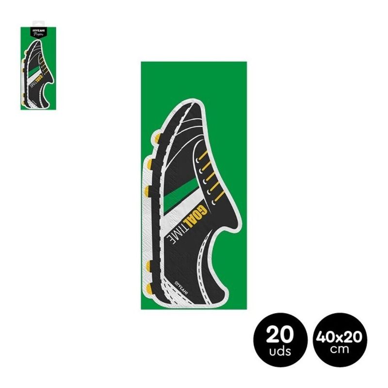 SERVIETTE FORME CHAUSSURE DE FOOT 40x20CM (x20)