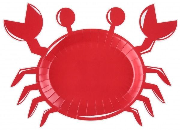 ASSIETTE FORME CRABE ROUGE 27x25CM