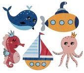 CONFETTIS BOIS SOUS LA MER 4 A 6CM (x10)