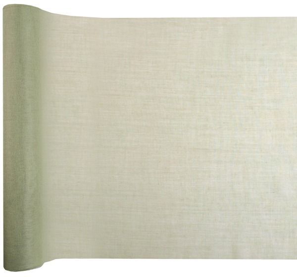 CHEMIN DE TABLE MOUSSELINE SAUGE 36CMx5M