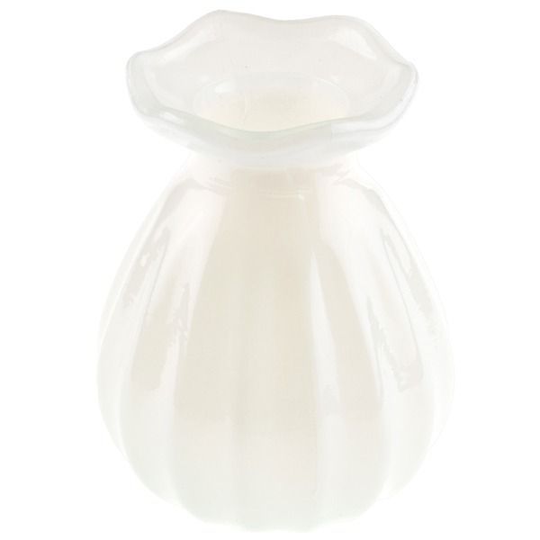 VASE VERRE FLORAL IVOIRE 6x8CM