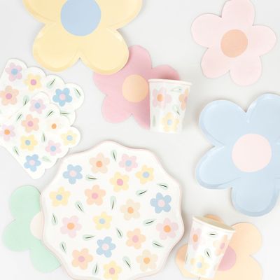 ASSIETTE HAPPY FLOWERS 18CM (x8)