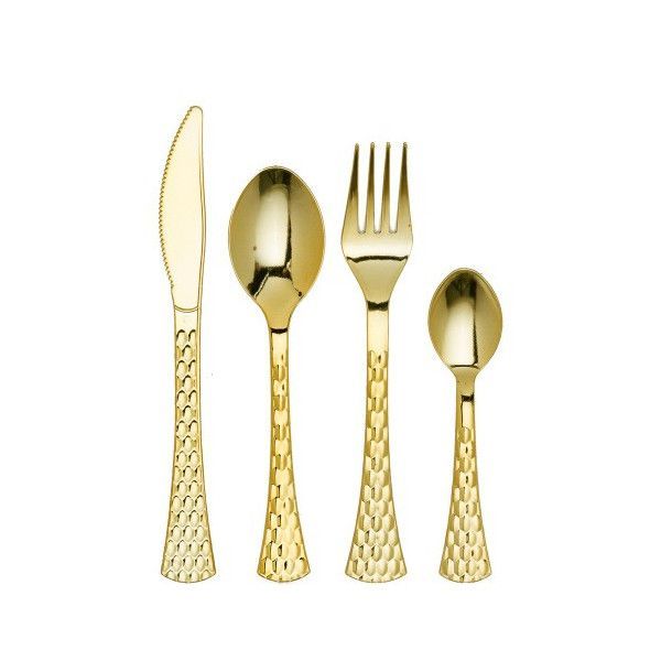 MENAGERE PRESTIGE PLASTIQUE OR MANCHE MARTELE (40)