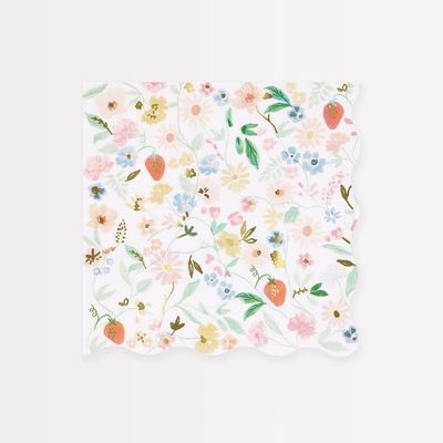 SERVIETTES ELEGANTES ET FLORALES 33CM (16)