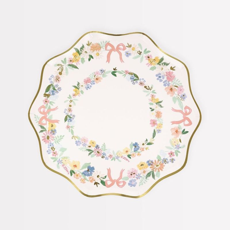 ASSIETTES PETITES FLORALES ELEGANTES 21CM (8)