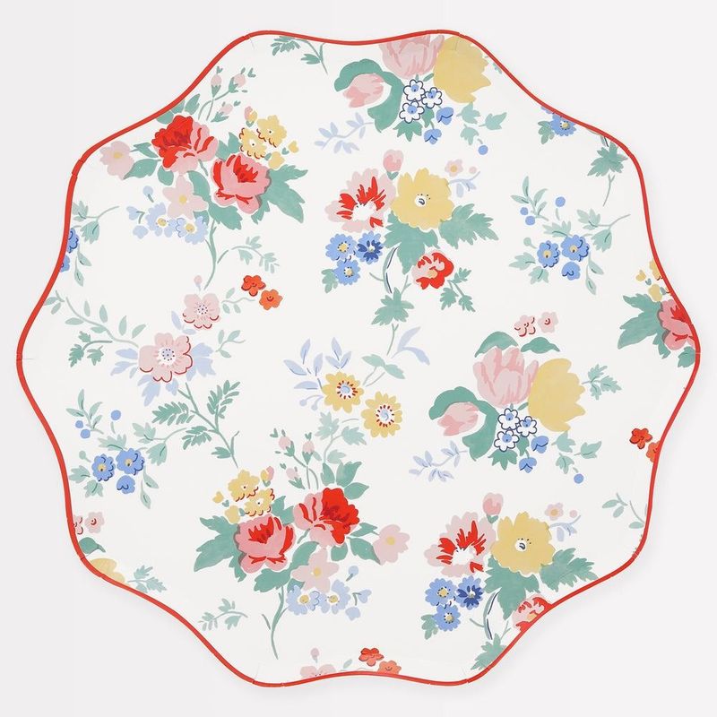 ASSIETTES VINTAGE FLORALES 26CM (8)