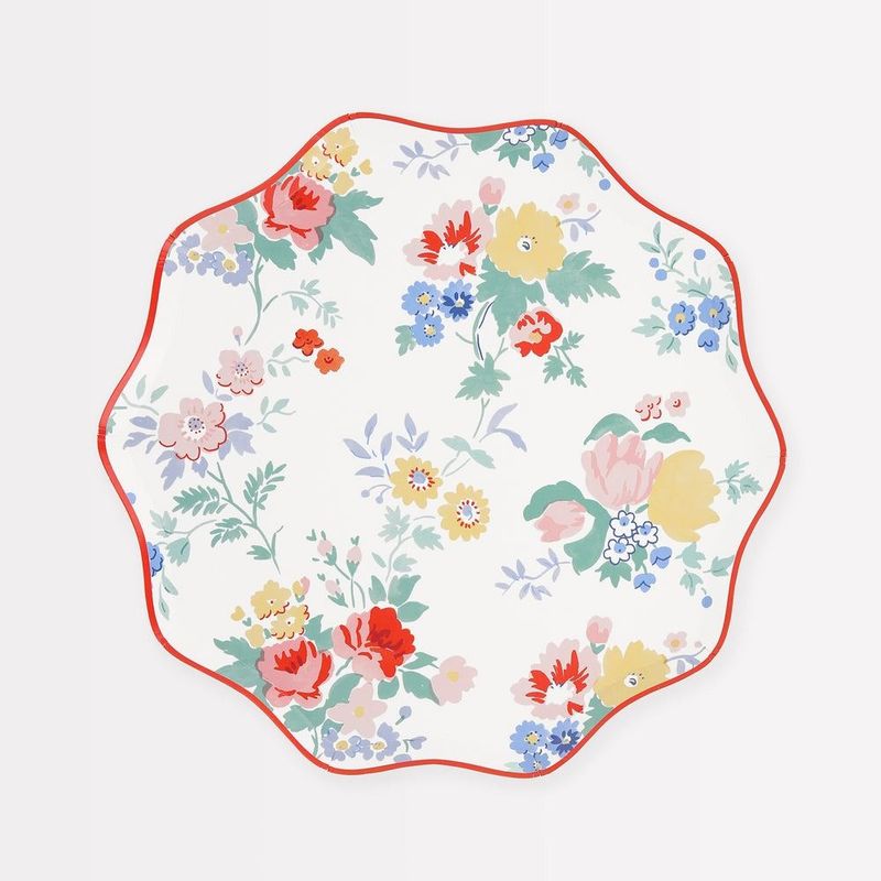 ASSIETTES VINTAGES FLORALES 21CM (8)