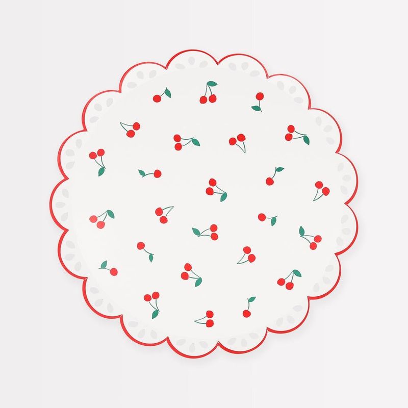 ASSIETTES CERISES  21 CM