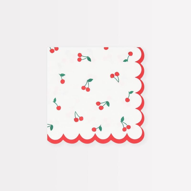 SERVIETTES CERISES 20 CM (16)