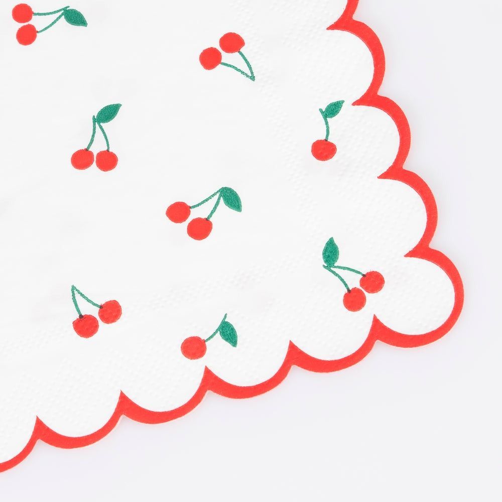 SERVIETTES CERISES 33CM