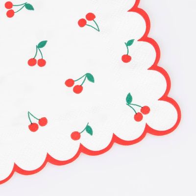 SERVIETTES CERISES 33CM