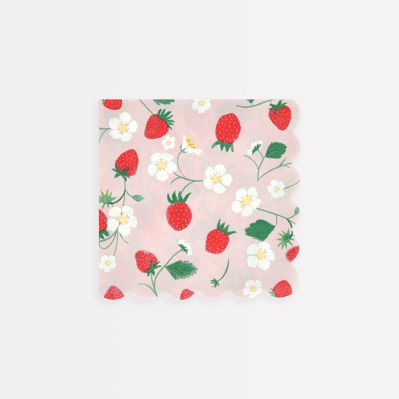 SERVIETTES FRAISES 20CM (16)