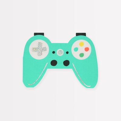 SERVIETTES FORME MANETTE DE JEUX VIDEOS (16)