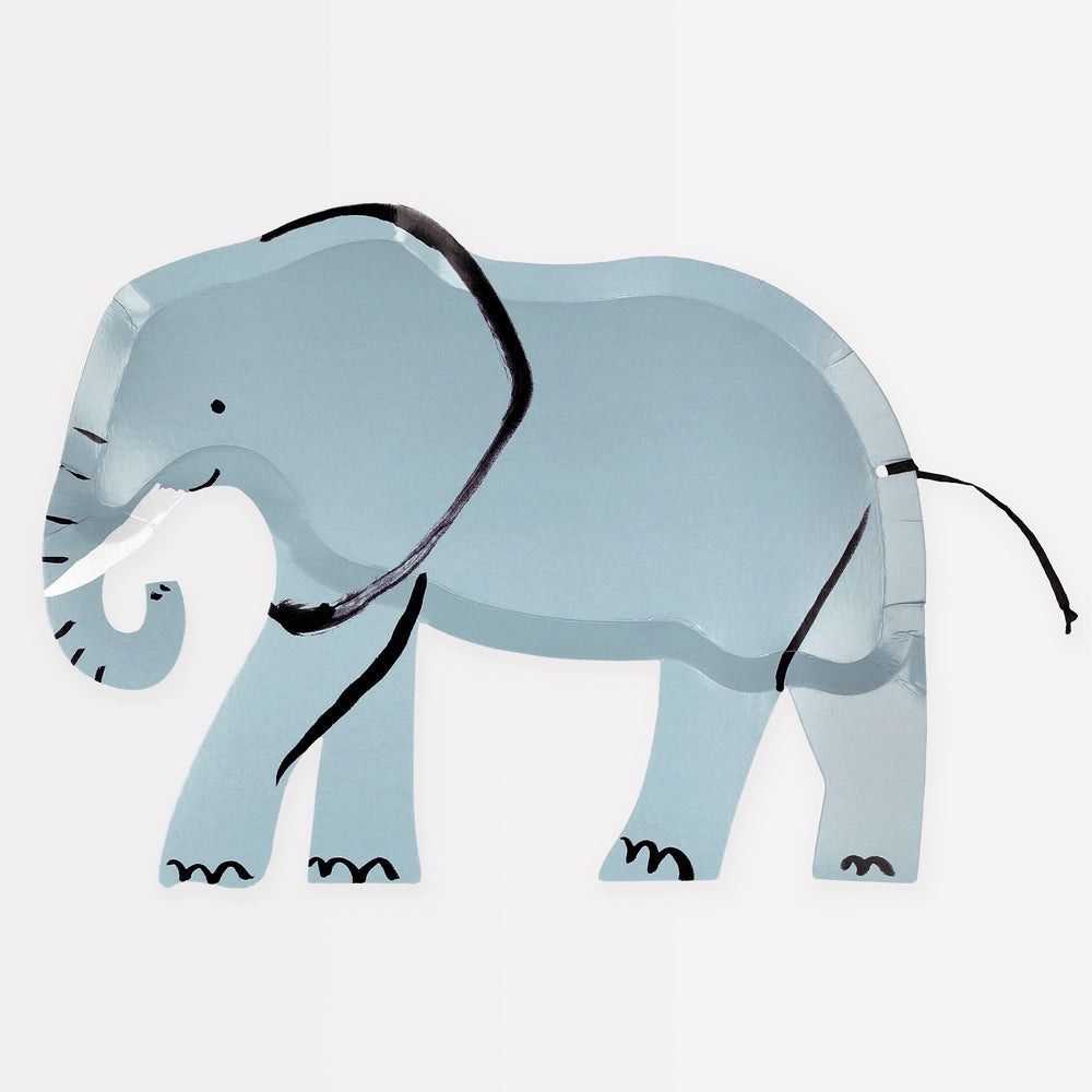 ASSIETTES DECOUPEES FORME ELEPHANT (8)